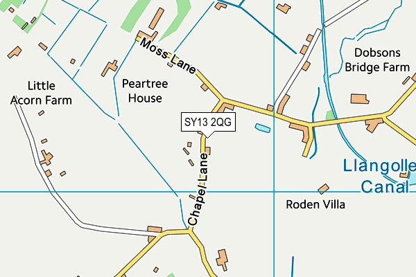SY13 2QG map - OS VectorMap District (Ordnance Survey) SY13 2QG map - OS VectorMap District (Ordnance Survey)