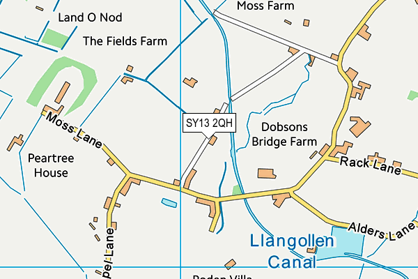 SY13 2QH map - OS VectorMap District (Ordnance Survey) SY13 2QH map - OS VectorMap District (Ordnance Survey)