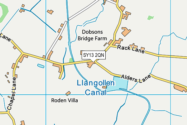 SY13 2QN map - OS VectorMap District (Ordnance Survey) SY13 2QN map - OS VectorMap District (Ordnance Survey)