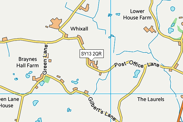 SY13 2QR map - OS VectorMap District (Ordnance Survey) SY13 2QR map - OS VectorMap District (Ordnance Survey)