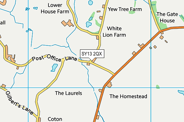 SY13 2QX map - OS VectorMap District (Ordnance Survey) SY13 2QX map - OS VectorMap District (Ordnance Survey)