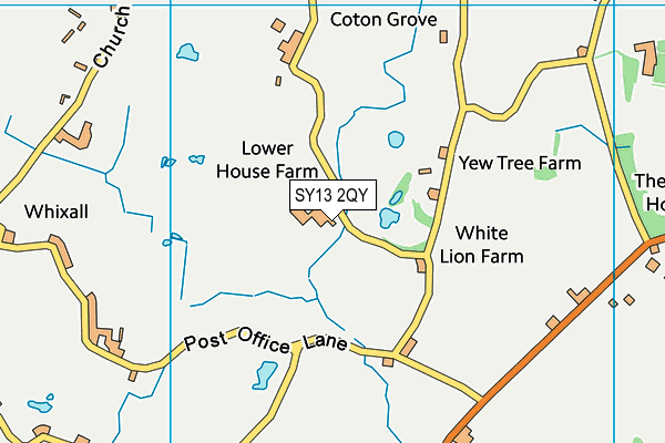 SY13 2QY map - OS VectorMap District (Ordnance Survey) SY13 2QY map - OS VectorMap District (Ordnance Survey)