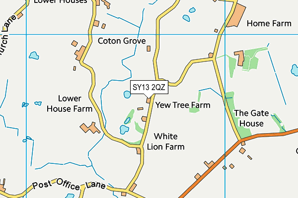 SY13 2QZ map - OS VectorMap District (Ordnance Survey) SY13 2QZ map - OS VectorMap District (Ordnance Survey)