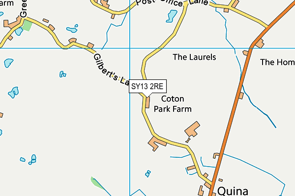 SY13 2RE map - OS VectorMap District (Ordnance Survey) SY13 2RE map - OS VectorMap District (Ordnance Survey)