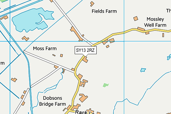 SY13 2RZ map - OS VectorMap District (Ordnance Survey) SY13 2RZ map - OS VectorMap District (Ordnance Survey)