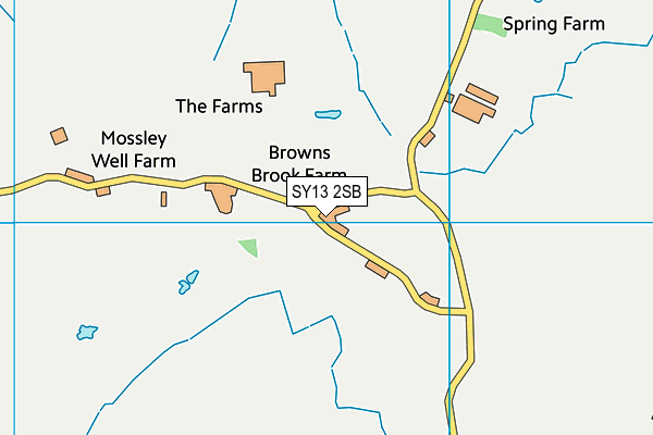 SY13 2SB map - OS VectorMap District (Ordnance Survey) SY13 2SB map - OS VectorMap District (Ordnance Survey)