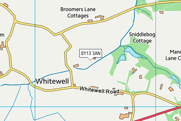 SY13 3AN map - OS VectorMap District (Ordnance Survey) SY13 3AN map - OS VectorMap District (Ordnance Survey)
