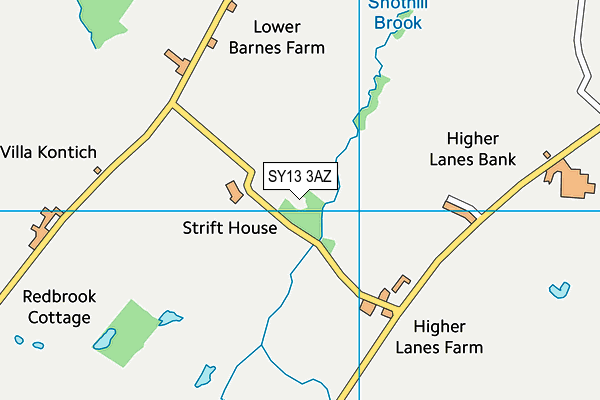 SY13 3AZ map - OS VectorMap District (Ordnance Survey) SY13 3AZ map - OS VectorMap District (Ordnance Survey)