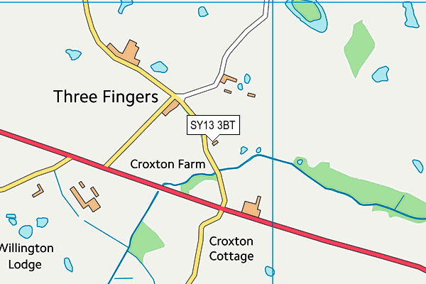 SY13 3BT map - OS VectorMap District (Ordnance Survey) SY13 3BT map - OS VectorMap District (Ordnance Survey)
