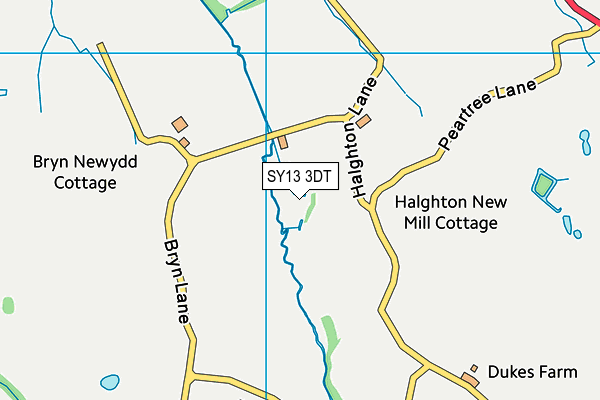 SY13 3DT map - OS VectorMap District (Ordnance Survey) SY13 3DT map - OS VectorMap District (Ordnance Survey)