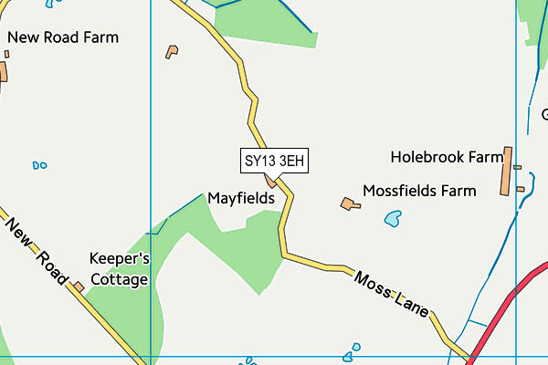 SY13 3EH map - OS VectorMap District (Ordnance Survey) SY13 3EH map - OS VectorMap District (Ordnance Survey)
