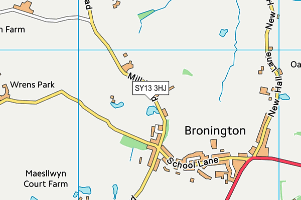 SY13 3HJ map - OS VectorMap District (Ordnance Survey) SY13 3HJ map - OS VectorMap District (Ordnance Survey)