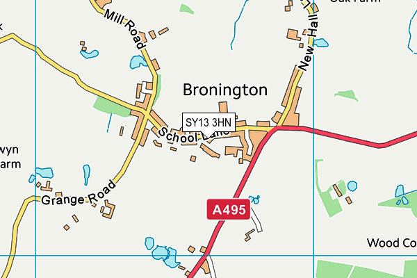 SY13 3HN map - OS VectorMap District (Ordnance Survey) SY13 3HN map - OS VectorMap District (Ordnance Survey)