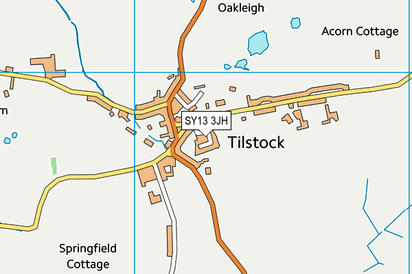 SY13 3JH map - OS VectorMap District (Ordnance Survey) SY13 3JH map - OS VectorMap District (Ordnance Survey)