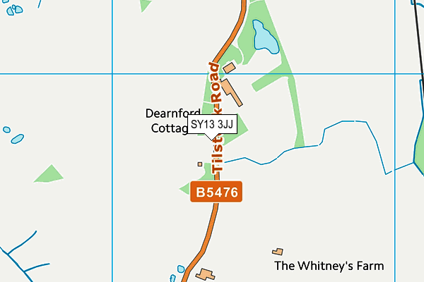 SY13 3JJ map - OS VectorMap District (Ordnance Survey) SY13 3JJ map - OS VectorMap District (Ordnance Survey)