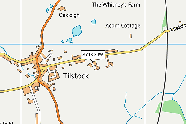 SY13 3JW map - OS VectorMap District (Ordnance Survey) SY13 3JW map - OS VectorMap District (Ordnance Survey)