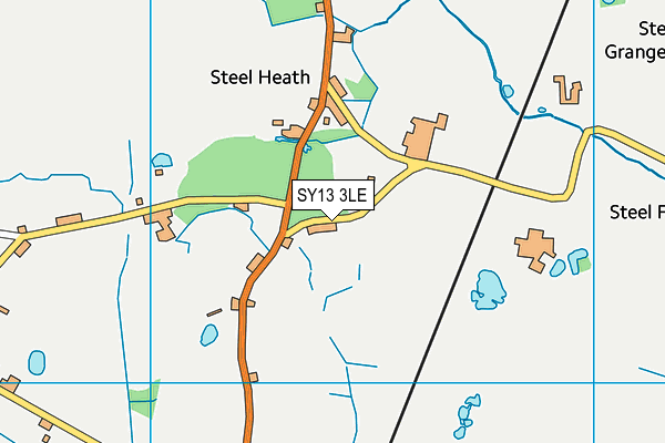 SY13 3LE map - OS VectorMap District (Ordnance Survey) SY13 3LE map - OS VectorMap District (Ordnance Survey)