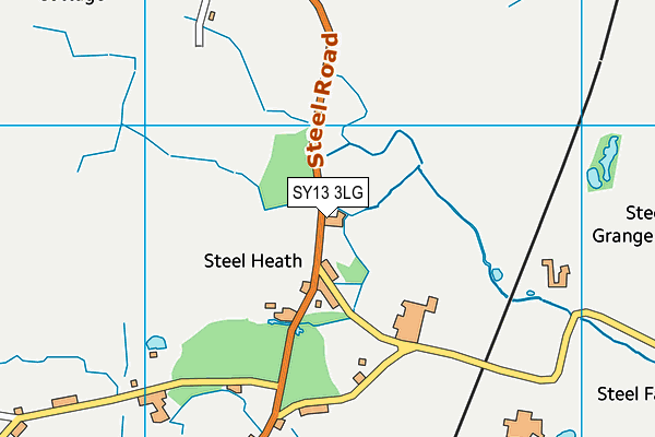 SY13 3LG map - OS VectorMap District (Ordnance Survey) SY13 3LG map - OS VectorMap District (Ordnance Survey)