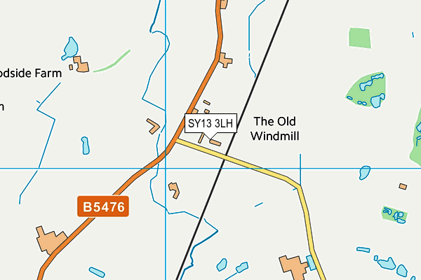 SY13 3LH map - OS VectorMap District (Ordnance Survey) SY13 3LH map - OS VectorMap District (Ordnance Survey)