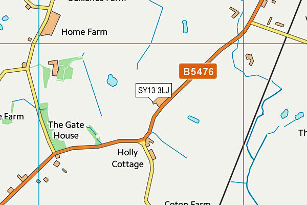 SY13 3LJ map - OS VectorMap District (Ordnance Survey) SY13 3LJ map - OS VectorMap District (Ordnance Survey)