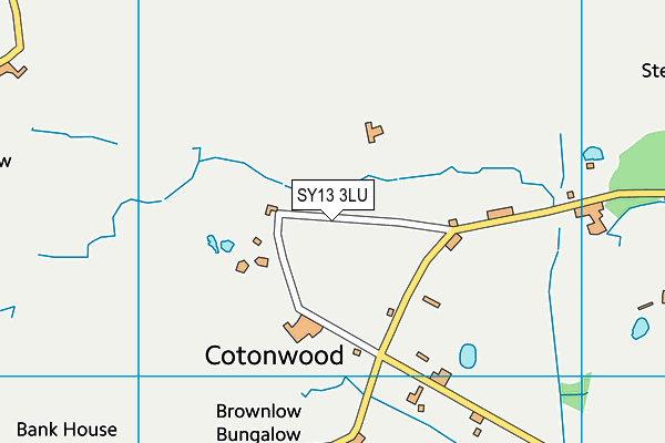 SY13 3LU map - OS VectorMap District (Ordnance Survey) SY13 3LU map - OS VectorMap District (Ordnance Survey)
