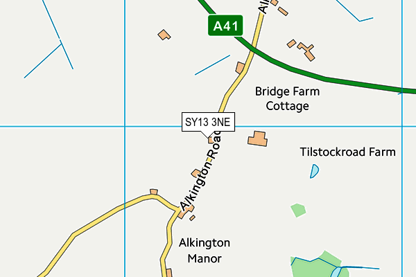 SY13 3NE map - OS VectorMap District (Ordnance Survey) SY13 3NE map - OS VectorMap District (Ordnance Survey)