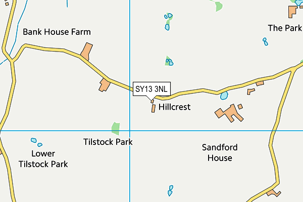SY13 3NL map - OS VectorMap District (Ordnance Survey) SY13 3NL map - OS VectorMap District (Ordnance Survey)