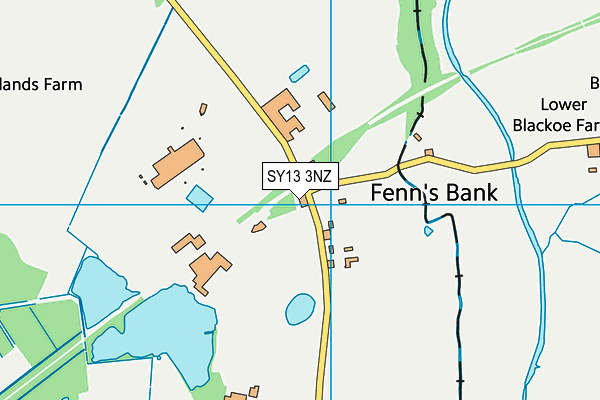 SY13 3NZ map - OS VectorMap District (Ordnance Survey)