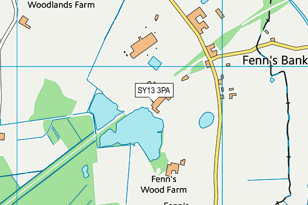 SY13 3PA map - OS VectorMap District (Ordnance Survey) SY13 3PA map - OS VectorMap District (Ordnance Survey)