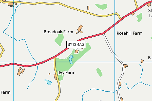 SY13 4AG map - OS VectorMap District (Ordnance Survey) SY13 4AG map - OS VectorMap District (Ordnance Survey)