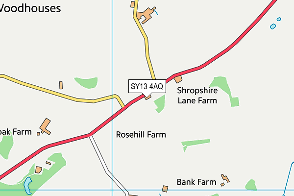 SY13 4AQ map - OS VectorMap District (Ordnance Survey) SY13 4AQ map - OS VectorMap District (Ordnance Survey)