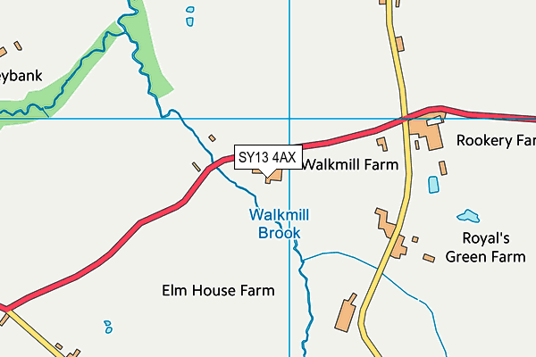 SY13 4AX map - OS VectorMap District (Ordnance Survey) SY13 4AX map - OS VectorMap District (Ordnance Survey)