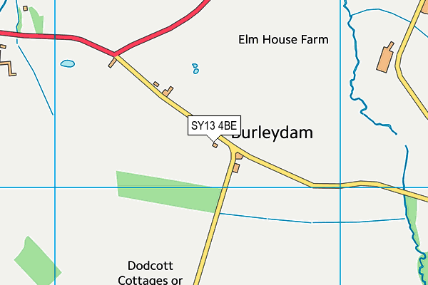 SY13 4BE map - OS VectorMap District (Ordnance Survey) SY13 4BE map - OS VectorMap District (Ordnance Survey)