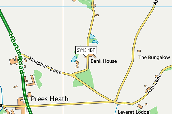 SY13 4BT map - OS VectorMap District (Ordnance Survey)