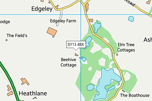 SY13 4BX map - OS VectorMap District (Ordnance Survey) SY13 4BX map - OS VectorMap District (Ordnance Survey)