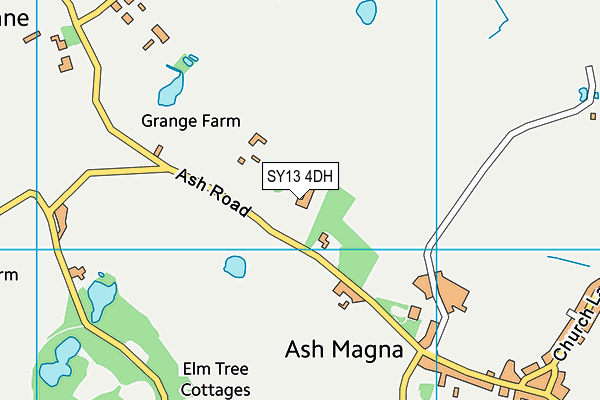 SY13 4DH map - OS VectorMap District (Ordnance Survey) SY13 4DH map - OS VectorMap District (Ordnance Survey)
