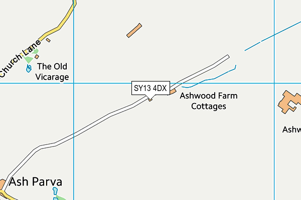 SY13 4DX map - OS VectorMap District (Ordnance Survey) SY13 4DX map - OS VectorMap District (Ordnance Survey)