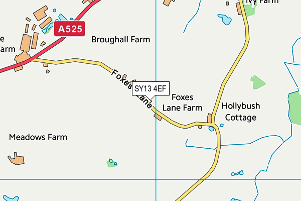 SY13 4EF map - OS VectorMap District (Ordnance Survey) SY13 4EF map - OS VectorMap District (Ordnance Survey)