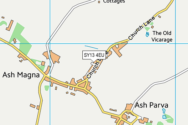 SY13 4EU map - OS VectorMap District (Ordnance Survey) SY13 4EU map - OS VectorMap District (Ordnance Survey)