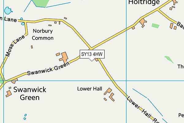 SY13 4HW map - OS VectorMap District (Ordnance Survey) SY13 4HW map - OS VectorMap District (Ordnance Survey)