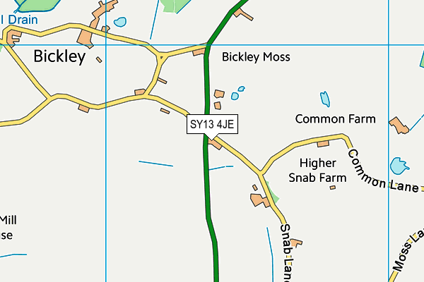 SY13 4JE map - OS VectorMap District (Ordnance Survey) SY13 4JE map - OS VectorMap District (Ordnance Survey)