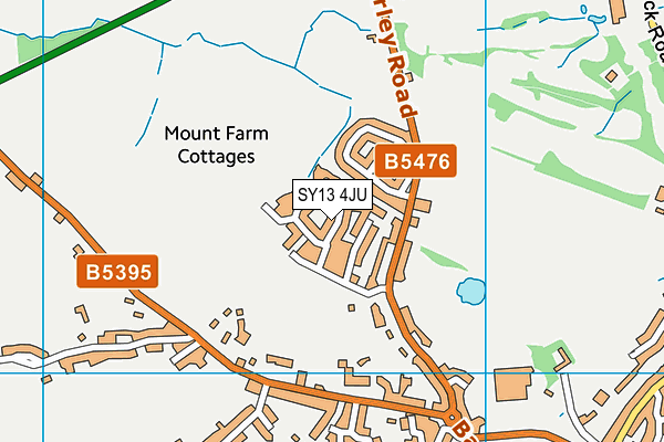SY13 4JU map - OS VectorMap District (Ordnance Survey)