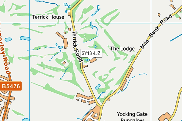 SY13 4JZ map - OS VectorMap District (Ordnance Survey)