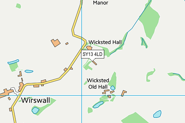 SY13 4LD map - OS VectorMap District (Ordnance Survey) SY13 4LD map - OS VectorMap District (Ordnance Survey)