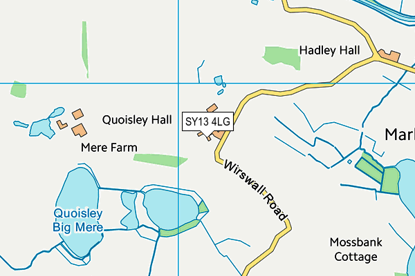SY13 4LG map - OS VectorMap District (Ordnance Survey) SY13 4LG map - OS VectorMap District (Ordnance Survey)