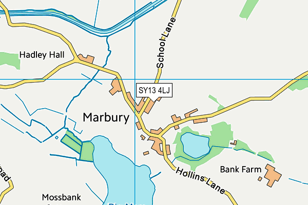 SY13 4LJ map - OS VectorMap District (Ordnance Survey) SY13 4LJ map - OS VectorMap District (Ordnance Survey)