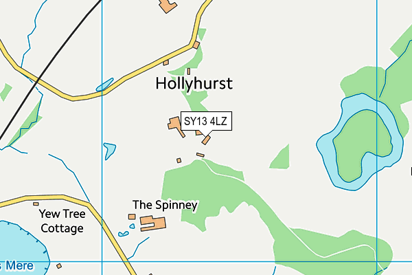 SY13 4LZ map - OS VectorMap District (Ordnance Survey) SY13 4LZ map - OS VectorMap District (Ordnance Survey)