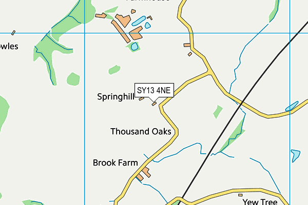 SY13 4NE map - OS VectorMap District (Ordnance Survey) SY13 4NE map - OS VectorMap District (Ordnance Survey)