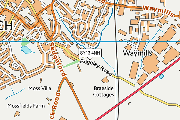 SY13 4NH map - OS VectorMap District (Ordnance Survey) SY13 4NH map - OS VectorMap District (Ordnance Survey)