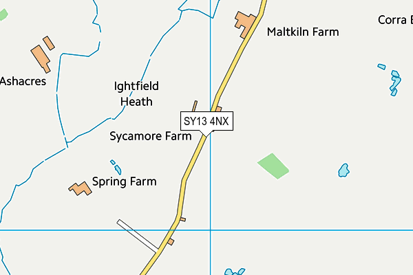 SY13 4NX map - OS VectorMap District (Ordnance Survey) SY13 4NX map - OS VectorMap District (Ordnance Survey)